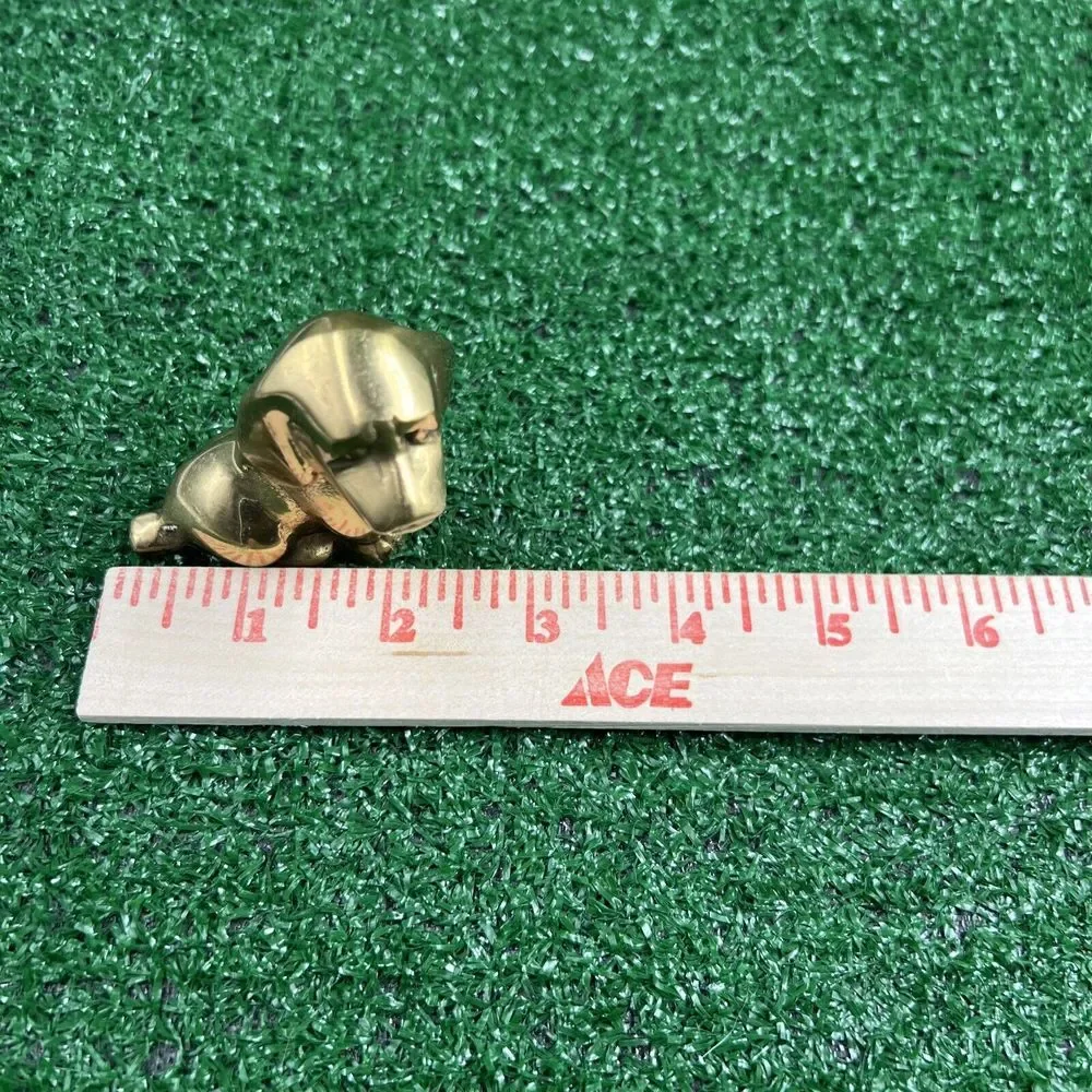 Vintage Brass Sitting Dog Figure Brass Statue Paperweight Or‎ Home/Office Decor